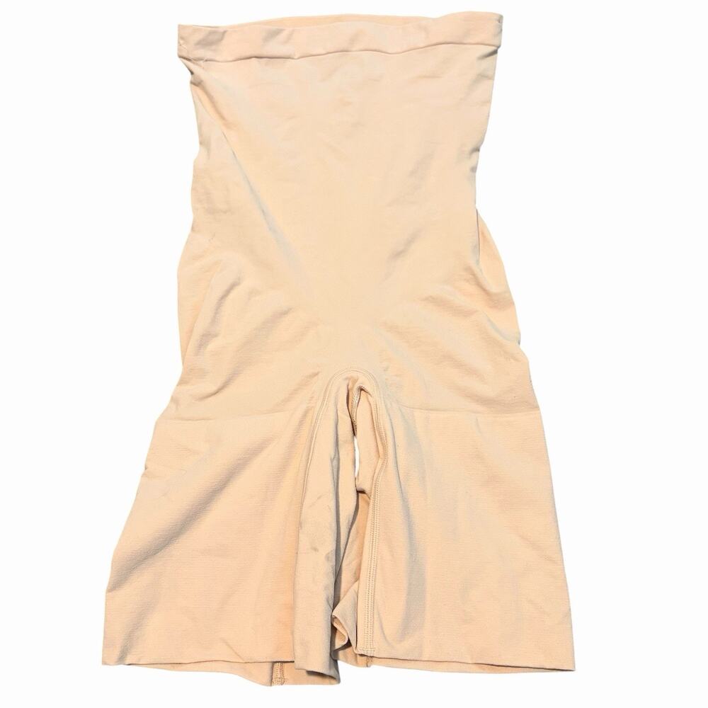 Spanx Higher Power Shaper Shorts XL High Waisted Soft Beige Tummy Control